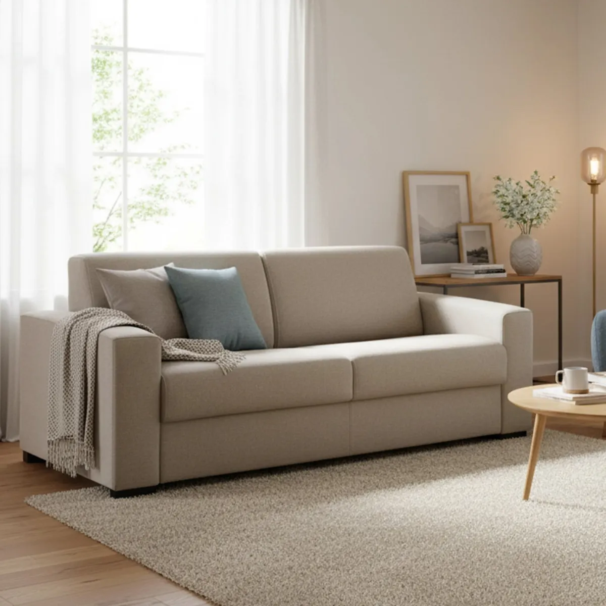 Divani Letto 2 Posti|Salotto > Dmora Divano letto moderno tortora 160x95cm - Alcatraz Grigio Tortora