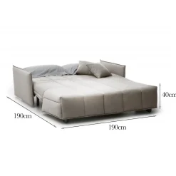 Divani Letto 3 Posti|Salotto > Dmora Divano letto per ospiti 190x90cm - Ardis Beige