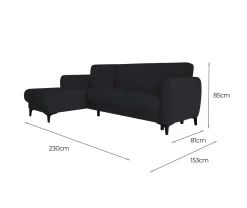 Divano letto per ospiti blu 230x153cm - Aber