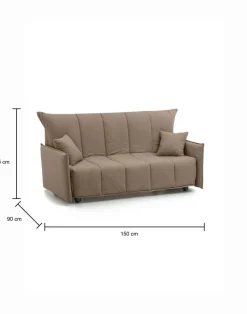 Divano letto per ospiti tortora 150x90cm - Alaric