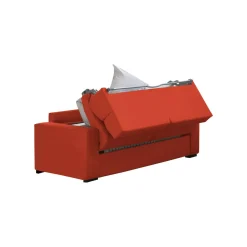 Divani Letto 2 Posti|Divano Contenitore Letto > Dmora Divano Letto 2 Posti Sfoderabile Contenitore 180x95 cm, di Apertura a Ribalta Made in Italy - None Arancione