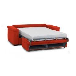 Divani Letto 2 Posti|Divano Contenitore Letto > Dmora Divano Letto 2 Posti Sfoderabile Contenitore 185x95 cm, di Apertura a Ribalta Made in Italy - Salorno Arancione