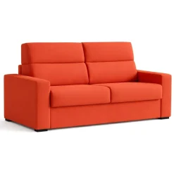 Divani Letto 2 Posti|Divano Contenitore Letto > Dmora Divano Letto 2 Posti Sfoderabile Contenitore 200x95 cm, di Apertura a Ribalta Made in Italy - Sonico Arancione