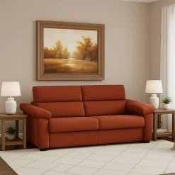 Divani Letto 2 Posti|Divano Contenitore Letto > Dmora Divano Letto 2 Posti Sfoderabile Contenitore 205x95 cm, di Apertura a Ribalta Made in Italy - Fisciano Arancione