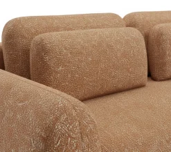 Divano Letto 3 Posti Arancione Contenitore di Apertura a Libro 266x121 cm, Reclinabile - Sessame