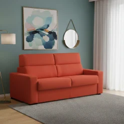 Divani Letto 3 Posti|Divano Contenitore Letto > Dmora Divano Letto 3 Posti Sfoderabile Contenitore 225x95 cm, Lavabile Made in Italy - Benedetto Arancione