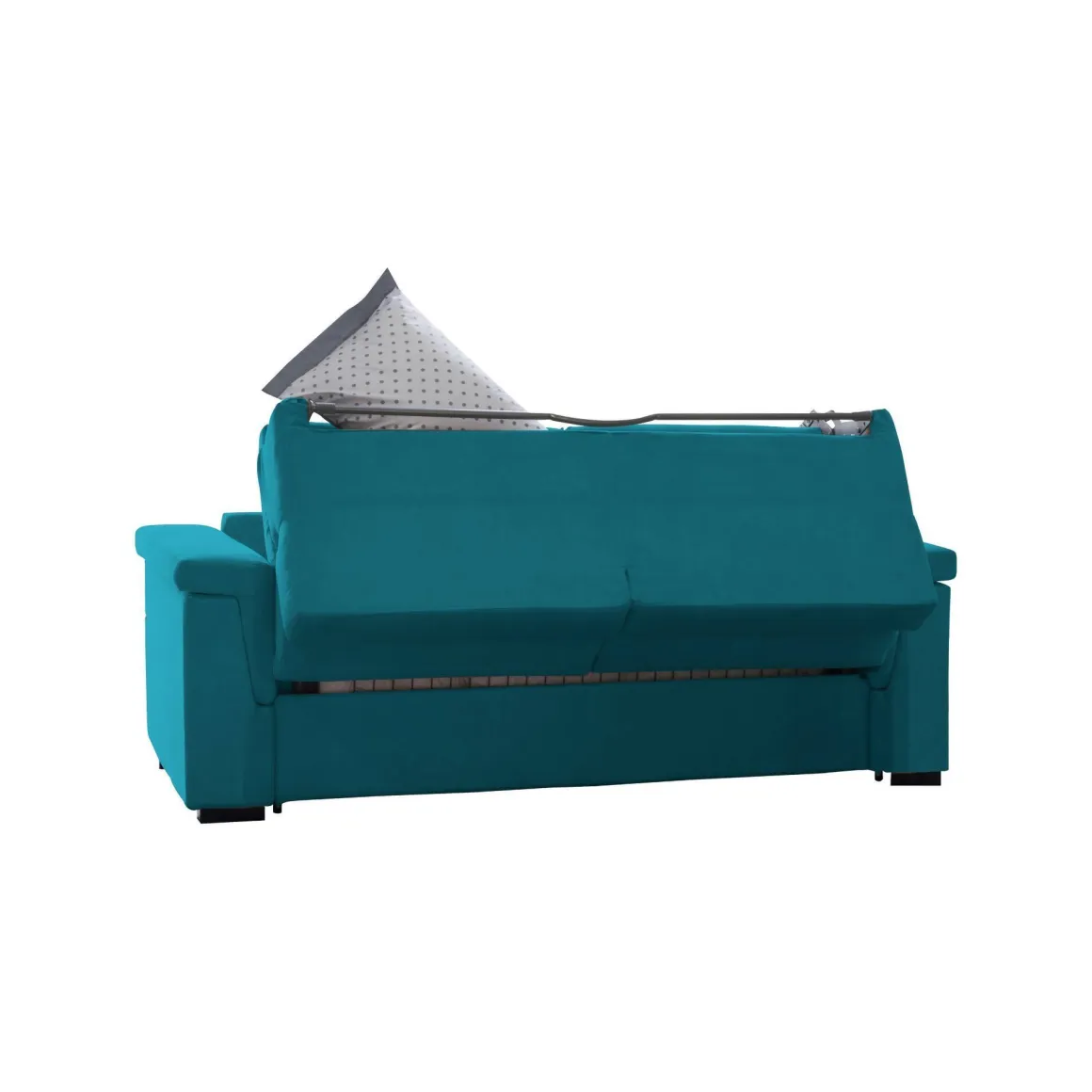 Divani Letto 2 Posti|Divano Contenitore Letto > Dmora Divano Letto 2 Posti Sfoderabile Contenitore 185x95 cm, di Apertura a Ribalta Made in Italy - Salorno Azzurro