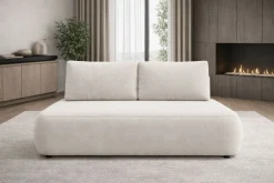 Divani Letto 2 Posti|Divano Contenitore Letto > Dmora Divano Letto 2 Posti Contenitore di Apertura a Libro 266x121 cm, Reclinabile - Golgi Beige Chiaro