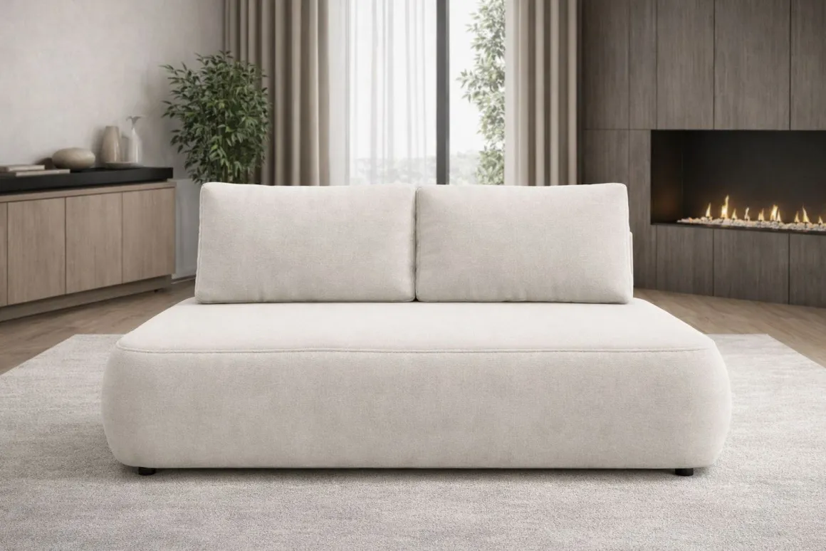 Divani Letto 2 Posti|Divano Contenitore Letto > Dmora Divano Letto 2 Posti Contenitore di Apertura a Libro 266x121 cm, Reclinabile - Golgi Beige Chiaro
