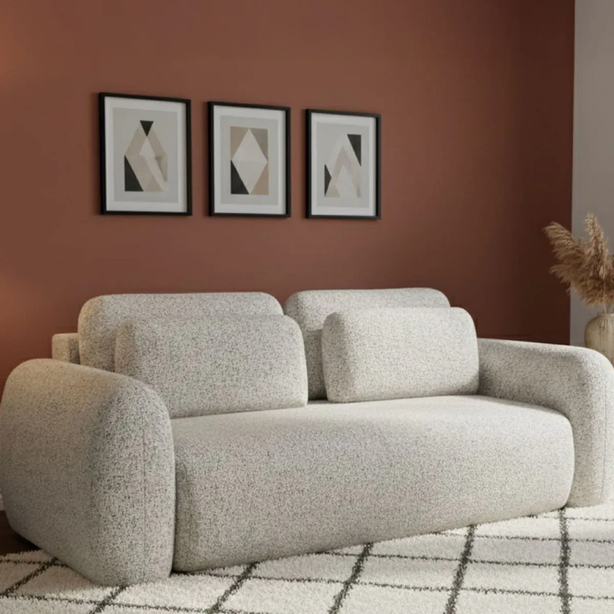 Divani Letto 3 Posti|Divano Contenitore Letto > Dmora Divano Letto 3 Posti Contenitore di Apertura a Libro 266x121 cm, Reclinabile - Sessame Beige Chiaro