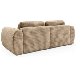 Divano Letto 2 Posti Beige Contenitore di Apertura a Libro 266x121 cm, Reclinabile - Golgi