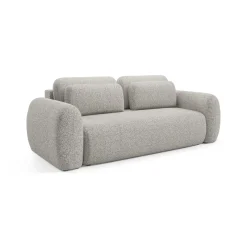 Divano Letto 3 Posti Beige Contenitore di Apertura a Libro 266x121 cm, Reclinabile - Sessame