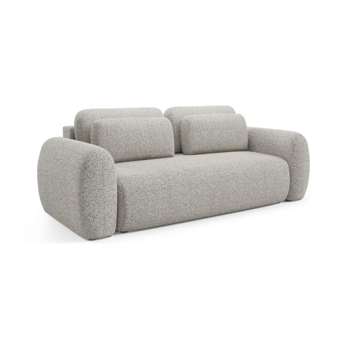 Divano Letto 3 Posti Beige Contenitore di Apertura a Libro 266x121 cm, Reclinabile - Sessame