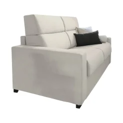 Divano Letto 2 Posti Beige Sfoderabile Contenitore 180x95 cm, di Apertura a Ribalta Made in Italy - None