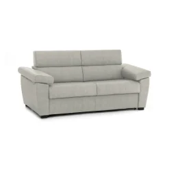 Divano Letto 2 Posti Beige Sfoderabile Contenitore 205x95 cm, di Apertura a Ribalta Made in Italy - Fisciano