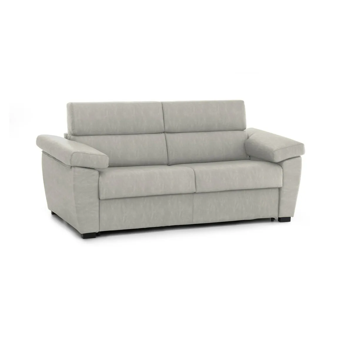 Divano Letto 2 Posti Beige Sfoderabile Contenitore 205x95 cm, di Apertura a Ribalta Made in Italy - Fisciano