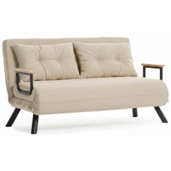 Divani Letto 2 Posti|Divano Contenitore Letto > Dmora Divano letto 2 posti 133x78cm - Calvin Beige