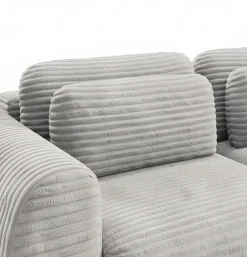 Divano Letto 2 Posti Bianco Contenitore di Apertura a Libro 266x121 cm, Reclinabile - Golgi
