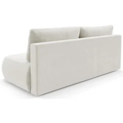 Divani Letto 2 Posti|Divano Contenitore Letto > Dmora Divano Letto 2 Posti Contenitore Cuscini Sfoderabili 210x106 cm, Reclinabile - Brugnato Bianco Crema