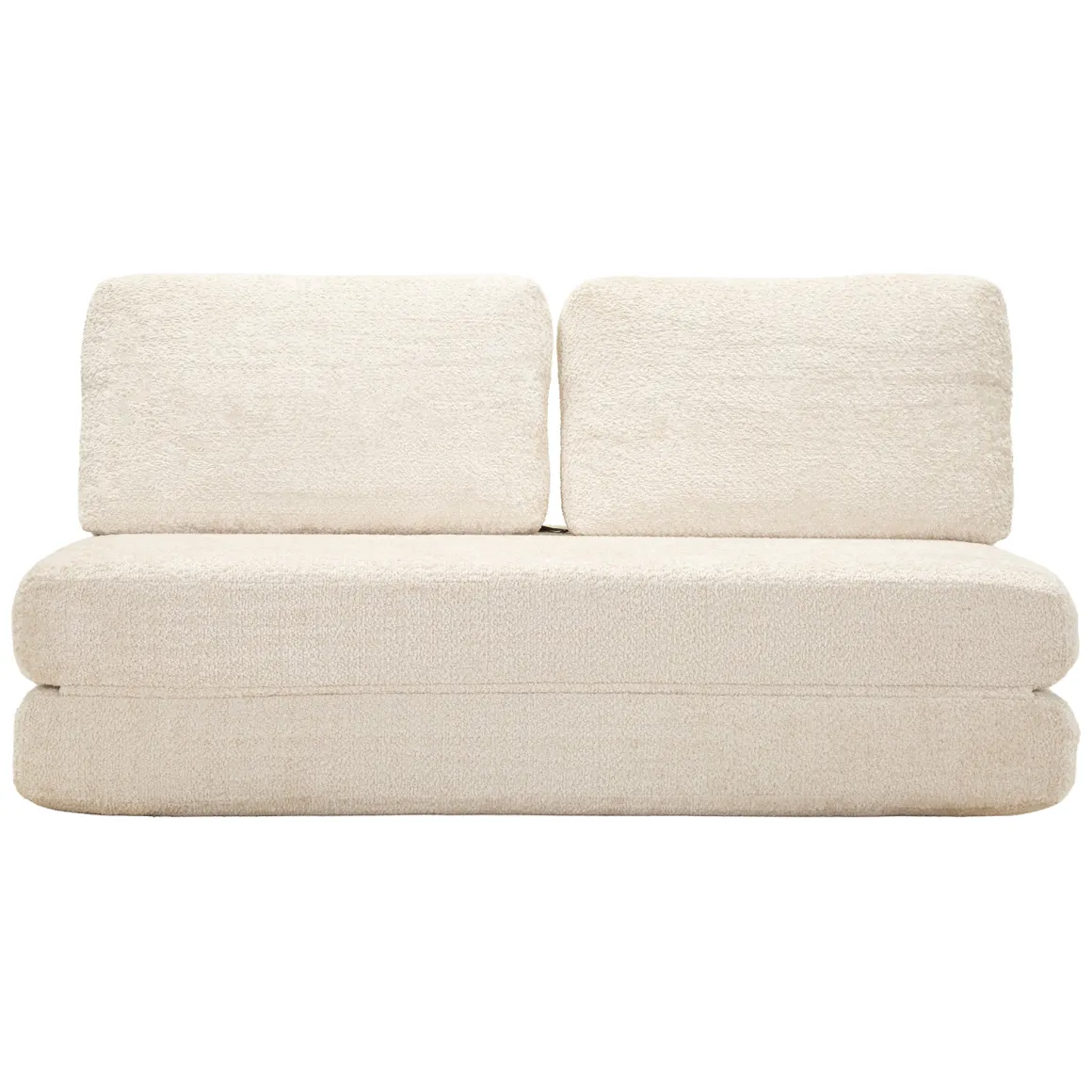 Divano Letto 2 Posti Bianco Reclinabile Apertura a Ribalta 31x31 cm, Posti a Sedere 2 - Albayz