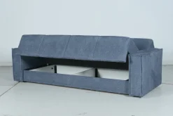 Divano Letto 3 Posti blu Contenitore di Apertura Click-clack 231x99 cm, Lavabile - Naturno