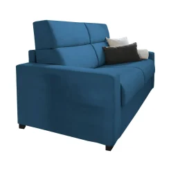 Divano Letto 2 Posti blu Sfoderabile Contenitore 180x95 cm, di Apertura a Ribalta Made in Italy - Casabona
