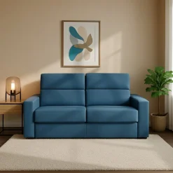 Divani Letto 2 Posti|Divano Contenitore Letto > Dmora Divano Letto 2 Posti Sfoderabile Contenitore 200x95 cm, di Apertura a Ribalta Made in Italy - Sonico Blu