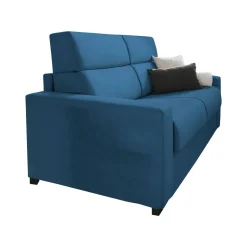 Divano Letto 2 Posti blu Sfoderabile Contenitore 200x95 cm, di Apertura a Ribalta Made in Italy - Ecate