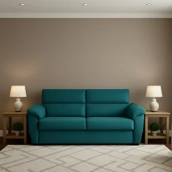 Divani Letto 2 Posti|Divano Contenitore Letto > Dmora Divano Letto 2 Posti Sfoderabile Contenitore 205x95 cm, di Apertura a Ribalta Made in Italy - Fisciano Blu