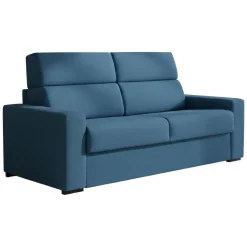 Divano Letto 3 Posti blu Sfoderabile Contenitore 220x95 cm, Lavabile Made in Italy - Quindici