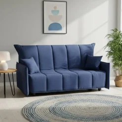 Divani Letto 3 Posti|Salotto > Dmora Divano letto 3 posti 190x90cm - Ardis Blu
