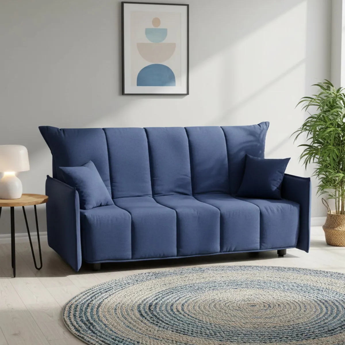 Divani Letto 3 Posti|Salotto > Dmora Divano letto 3 posti 190x90cm - Ardis Blu