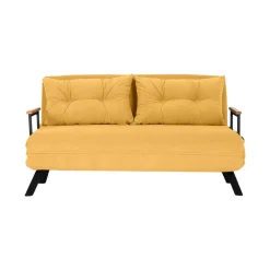 Divano letto 2 posti giallo 133x78cm - Calvin