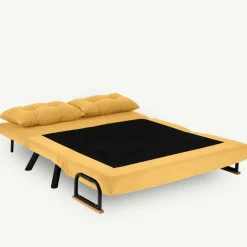 Divano letto 2 posti giallo 133x78cm - Calvin