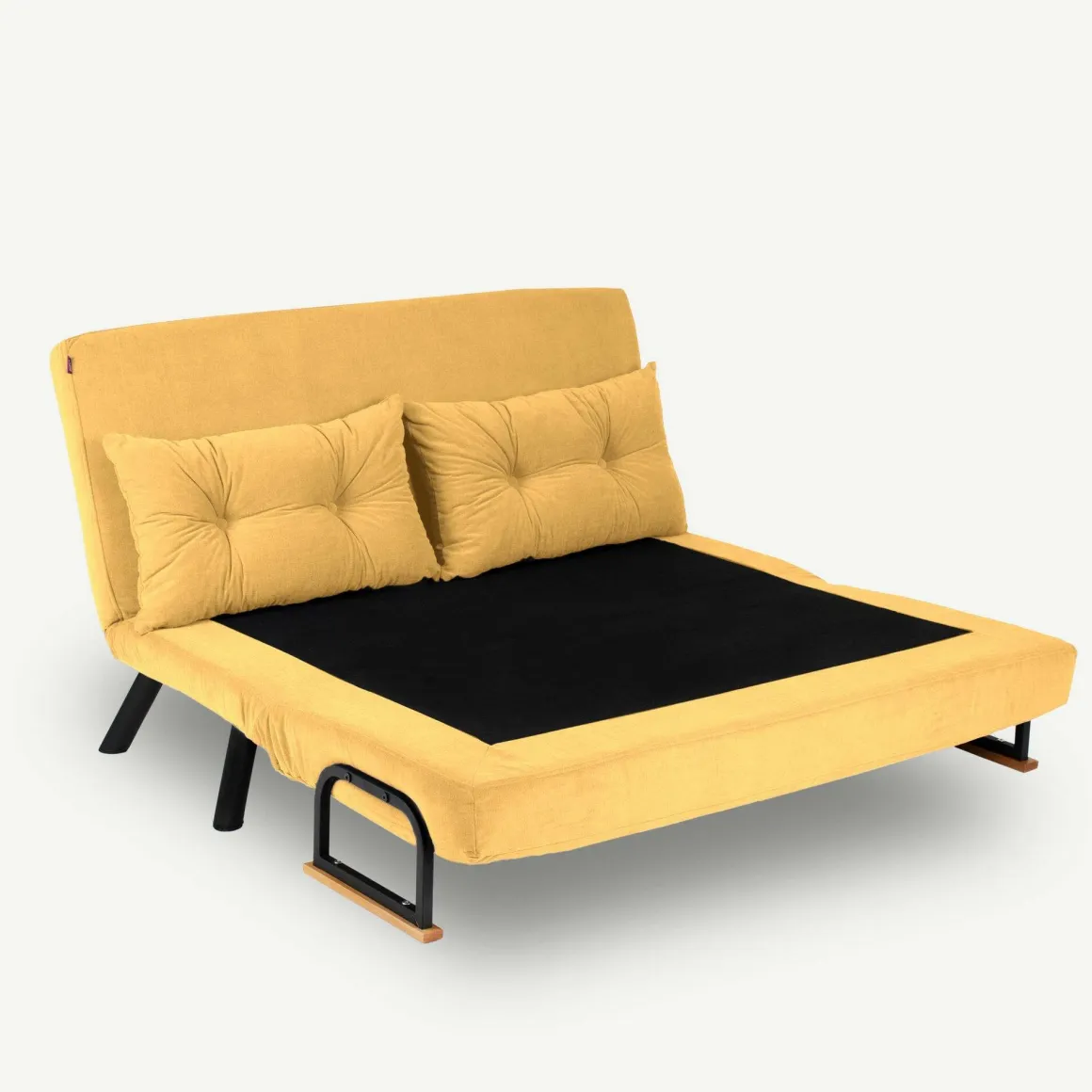 Divano letto 2 posti giallo 133x78cm - Calvin