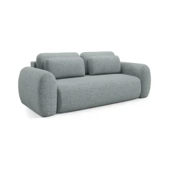 Divano Letto 3 Posti Grigio Cenere Contenitore di Apertura a Libro 266x121 cm, Reclinabile - Sessame