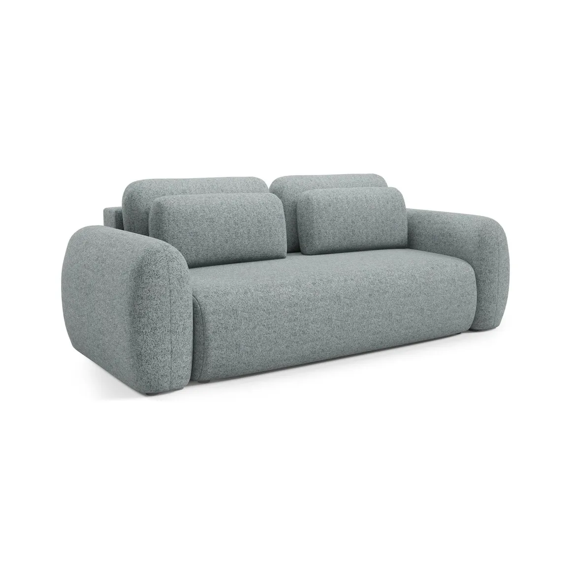 Divano Letto 3 Posti Grigio Cenere Contenitore di Apertura a Libro 266x121 cm, Reclinabile - Sessame