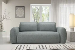 Divano Letto 3 Posti Grigio Cenere Contenitore di Apertura a Libro 266x121 cm, Reclinabile - Sessame