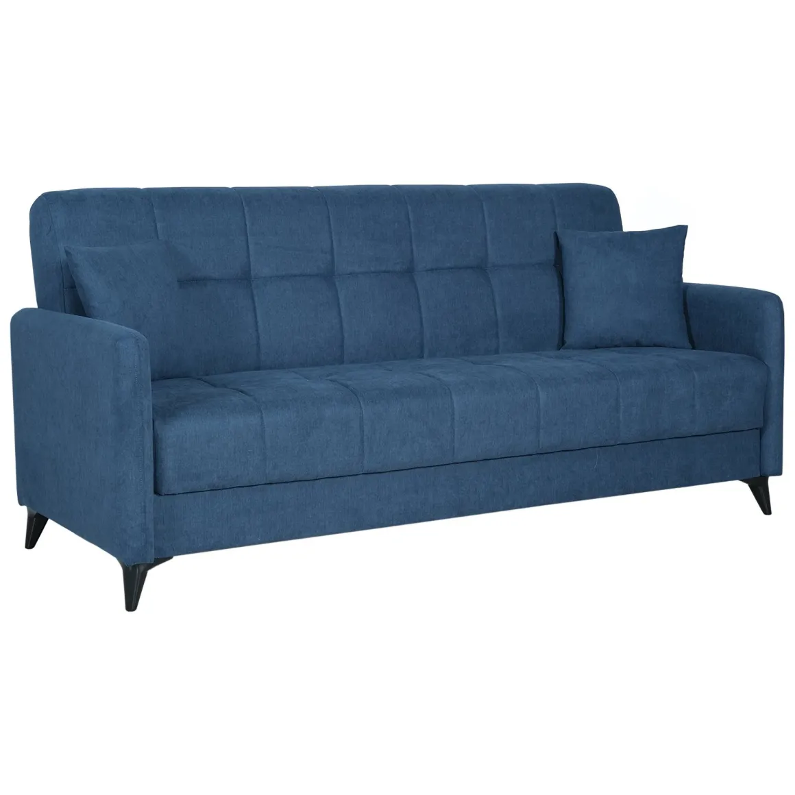 Divani Letto 3 Posti|Divano Contenitore Letto > Dmora Divano Letto 3 Posti Contenitore di Apertura Click-clack 225x83 cm, Lavabile - Ribera Grigio Chiaro
