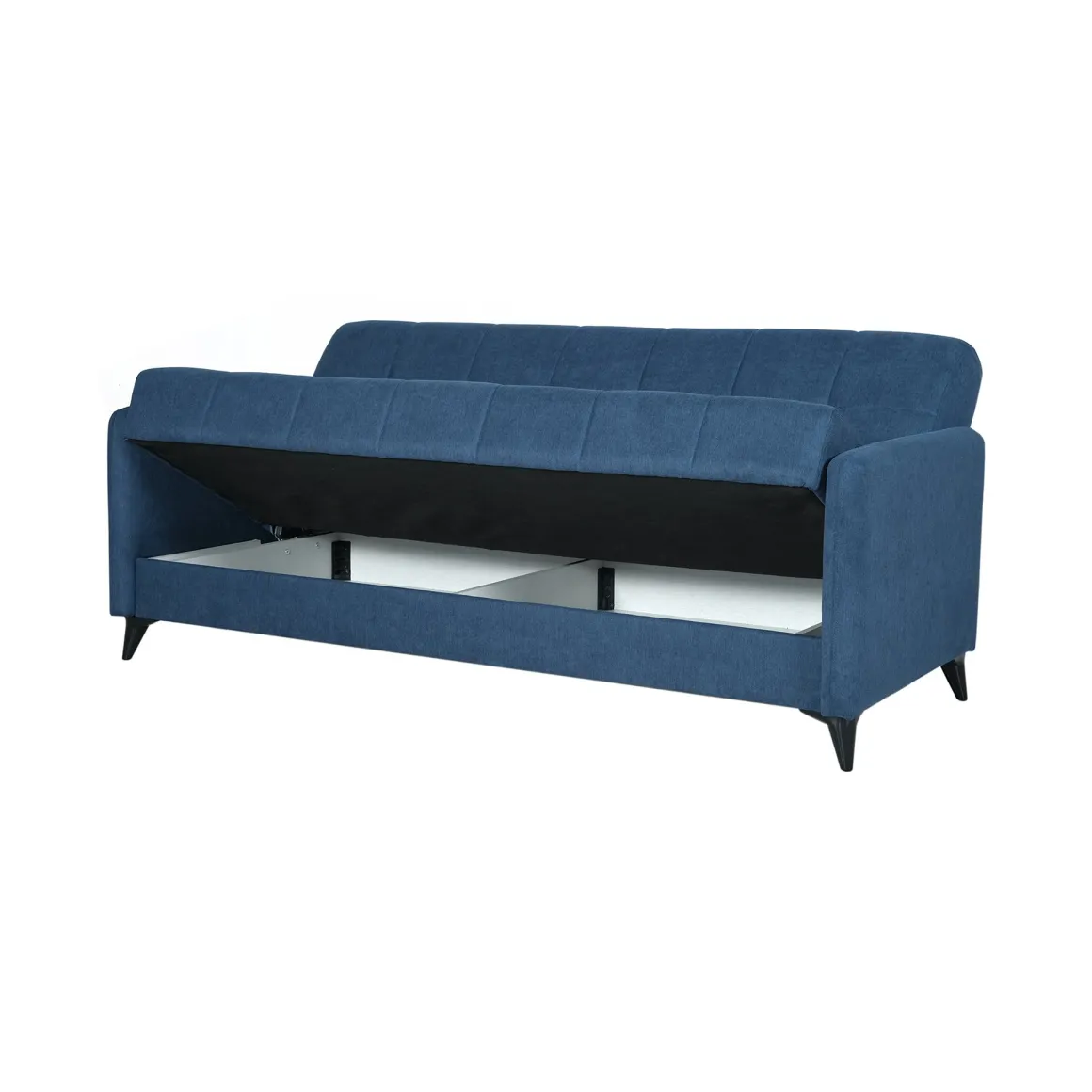 Divani Letto 3 Posti|Divano Contenitore Letto > Dmora Divano Letto 3 Posti Contenitore di Apertura Click-clack 225x83 cm, Lavabile - Ribera Grigio Chiaro