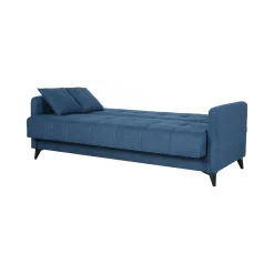 Divani Letto 3 Posti|Divano Contenitore Letto > Dmora Divano Letto 3 Posti Contenitore di Apertura Click-clack 225x83 cm, Lavabile - Ribera Grigio Chiaro