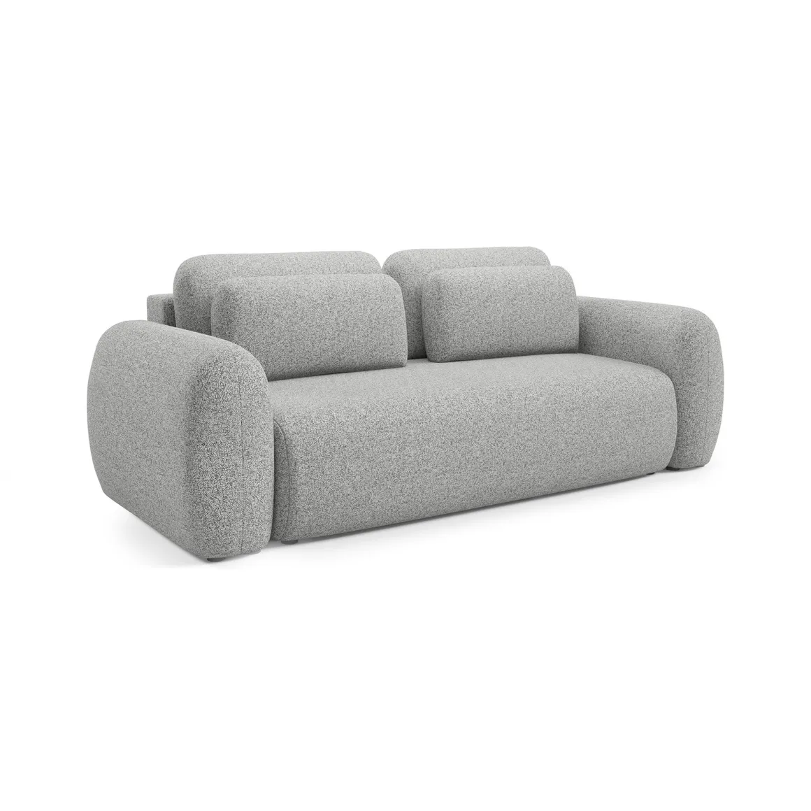 Divano Letto 3 Posti Grigio Chiaro Contenitore di Apertura a Libro 266x121 cm, Reclinabile - Sessame