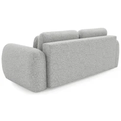 Divano Letto 3 Posti Grigio Chiaro Contenitore di Apertura a Libro 266x121 cm, Reclinabile - Sessame