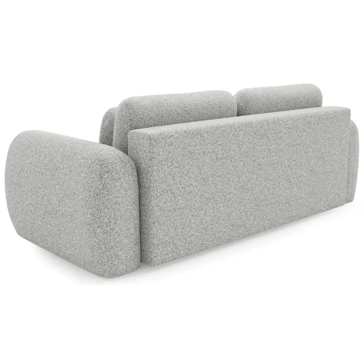 Divano Letto 3 Posti Grigio Chiaro Contenitore di Apertura a Libro 266x121 cm, Reclinabile - Sessame