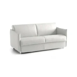 Divano Letto 3 Posti Grigio Chiaro Sfoderabile Contenitore 200x95 cm, Lavabile Made in Italy - Gravere
