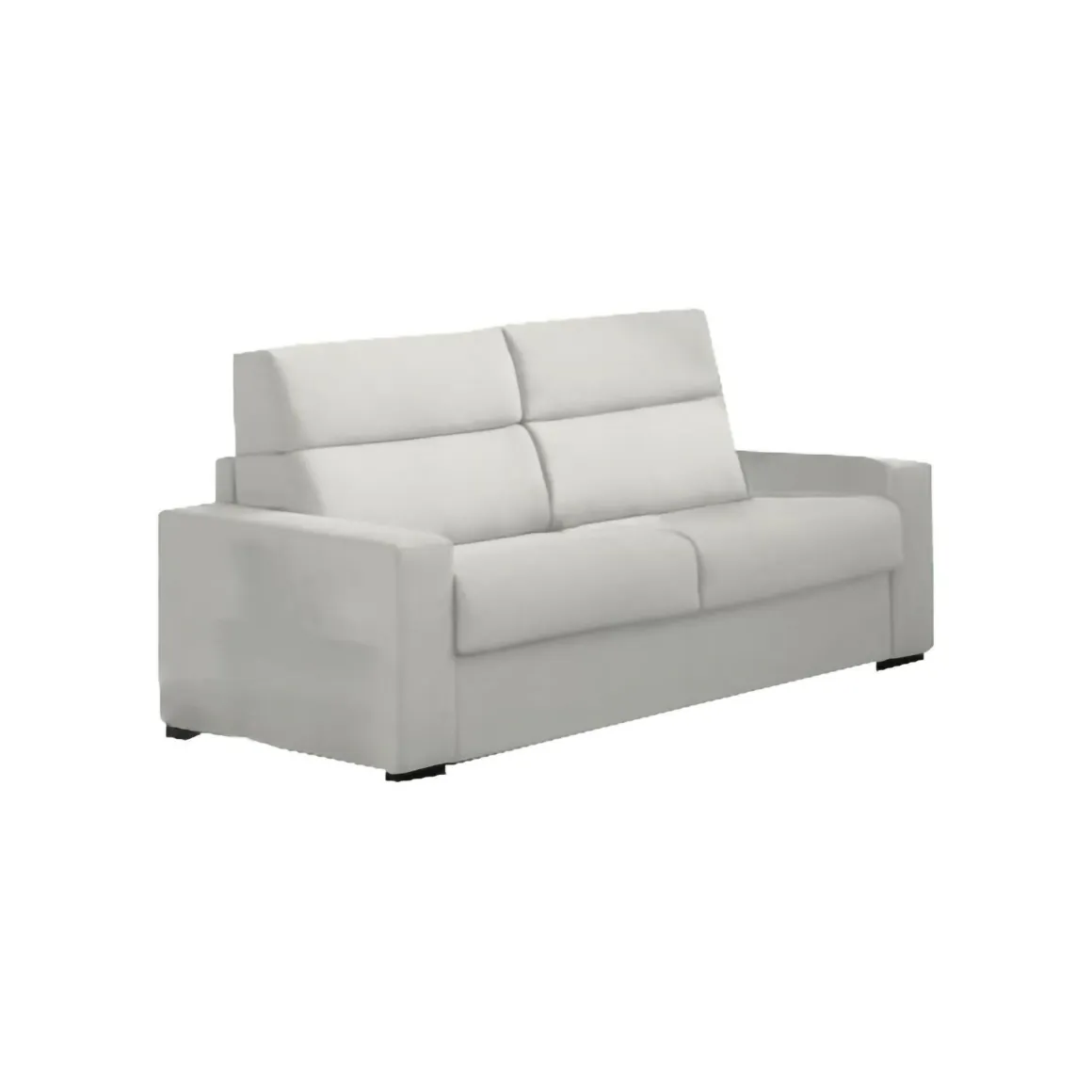 Divano Letto 3 Posti Grigio Chiaro Sfoderabile Contenitore 220x95 cm, Lavabile Made in Italy - Quindici