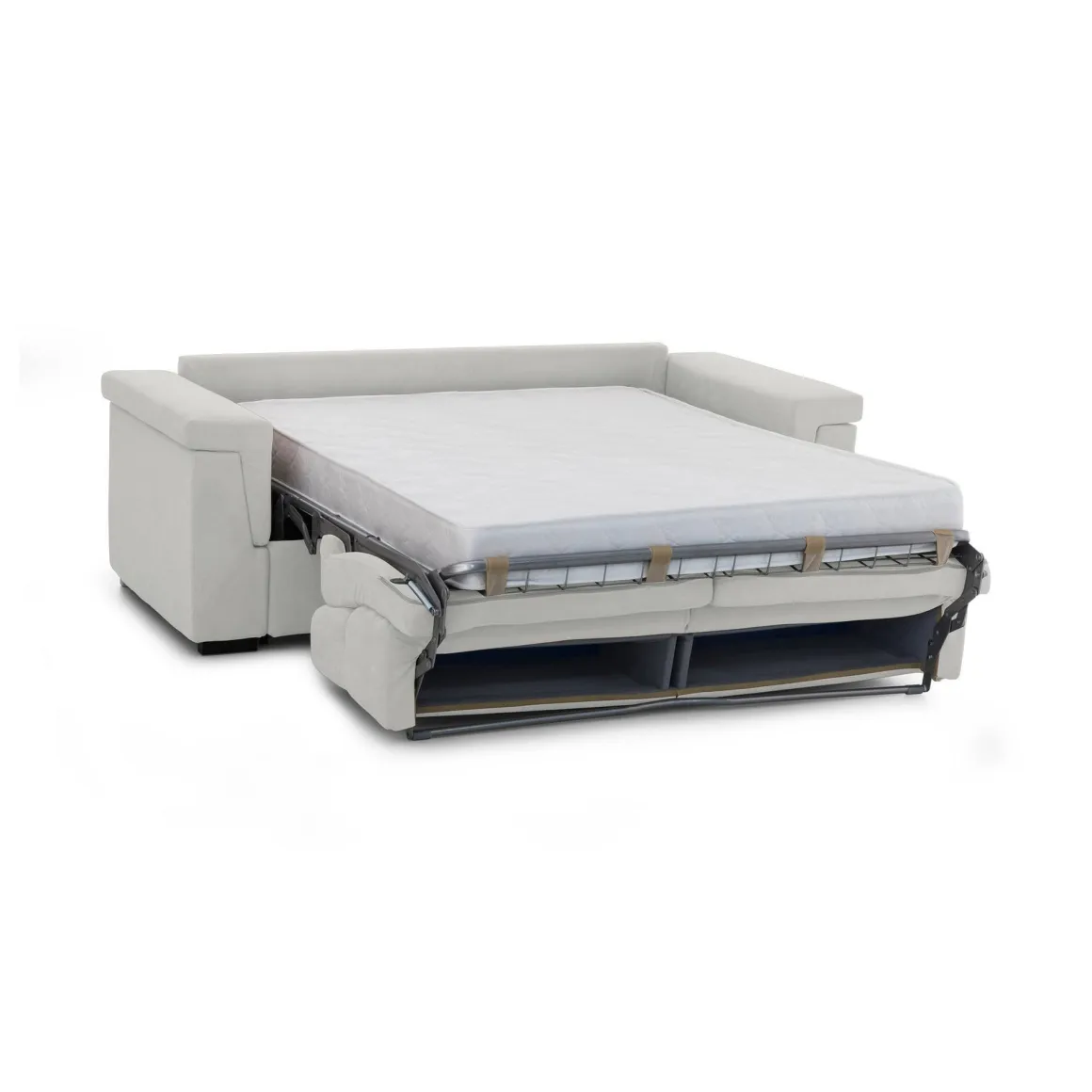 Divani Letto 3 Posti|Divano Contenitore Letto > Dmora Divano Letto 3 Posti Sfoderabile Contenitore 225x95 cm, Lavabile Made in Italy - Pacecos Grigio Chiaro