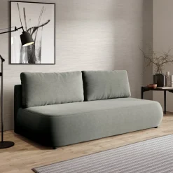 Divani Letto 2 Posti|Divano Contenitore Letto > Dmora Divano Letto 2 Posti Contenitore di Apertura a Libro 240x105 cm, Reclinabile - Erbezzo Grigio