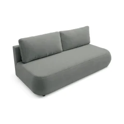 Divani Letto 2 Posti|Divano Contenitore Letto > Dmora Divano Letto 2 Posti Contenitore di Apertura a Libro 240x105 cm, Reclinabile - Erbezzo Grigio