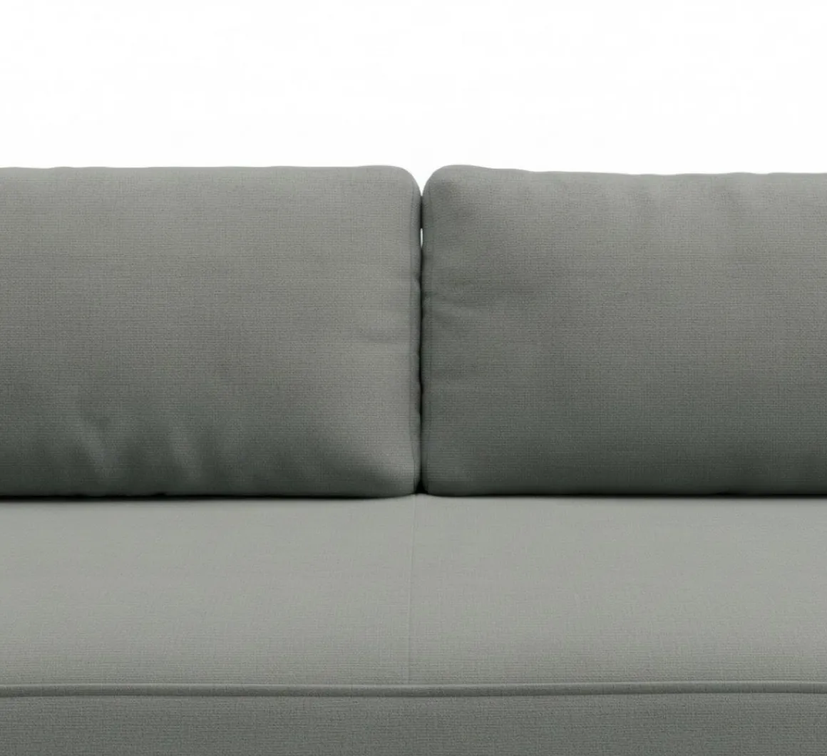 Divano Letto 2 Posti Grigio Contenitore Cuscini Sfoderabili 210x106 cm, Reclinabile - Brugnato